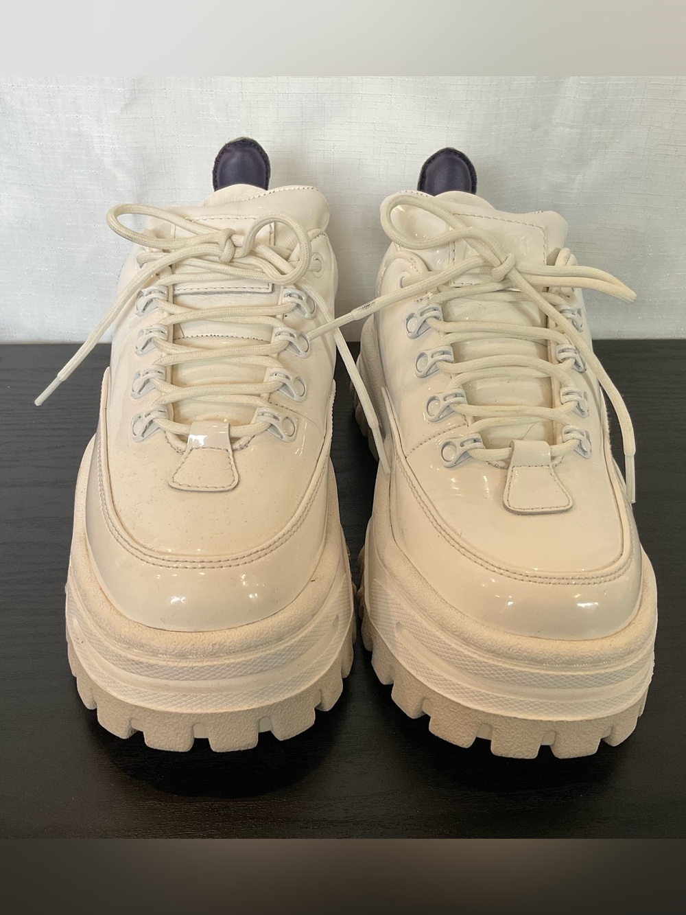 Eytys white Patent Platform Lug-Sole Women's Sneakers